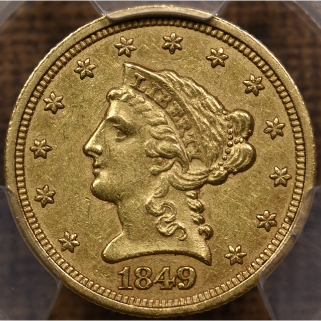 1849-C $2.50 Liberty Head Quarter Eagle PCGS AU53 CAC