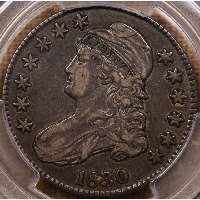 1830 O.117 Small 0 Capped Bust Half Dollar PCGS XF40
