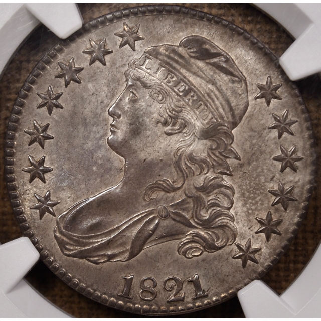 1821 O.103 Capped Bust Half Dollar NGC MS61