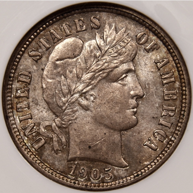 1905-S Barber Dime 10C NGC MS62
