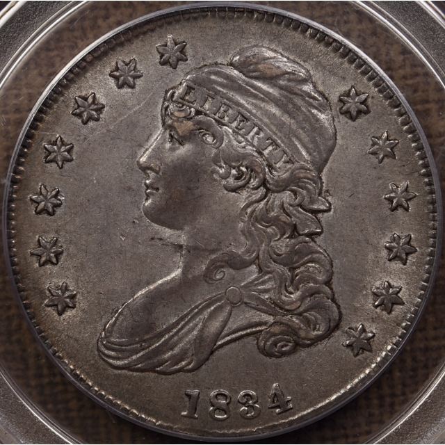 1834 O.111 Small Date, Small Letters Capped Bust Half Dollar PCGS AU55 CAC