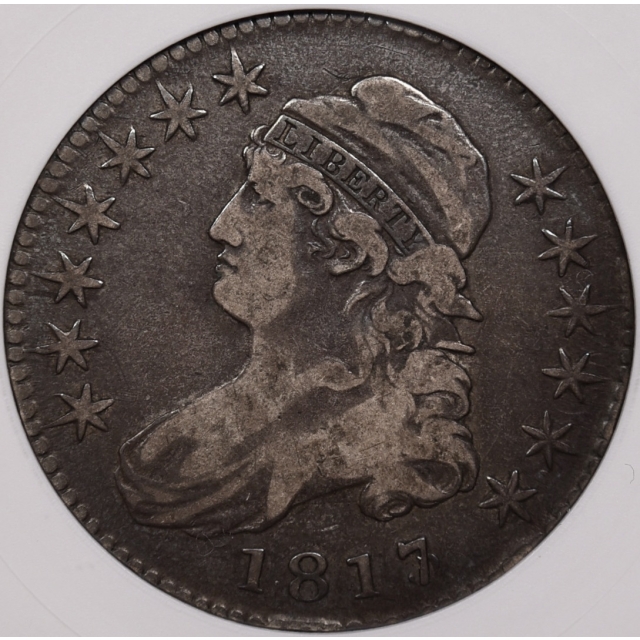 1817/3 O.101a Capped Bust Half Dollar old ANACS F15
