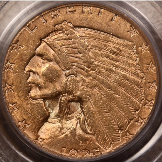 1925-D $2.50 Indian Head Quarter Eagle PCGS MS62 CAC