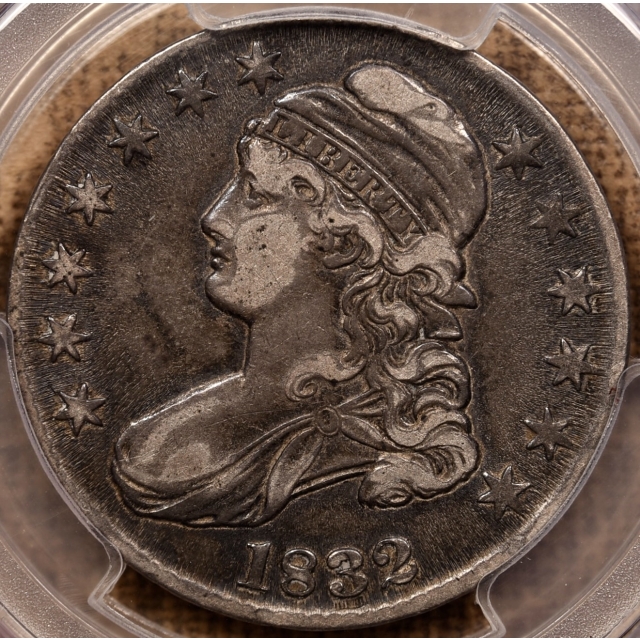 1832 O.121a R3 Small Letters Capped Bust Half Dollar PCGS VF35 CAC, ex. Brunner