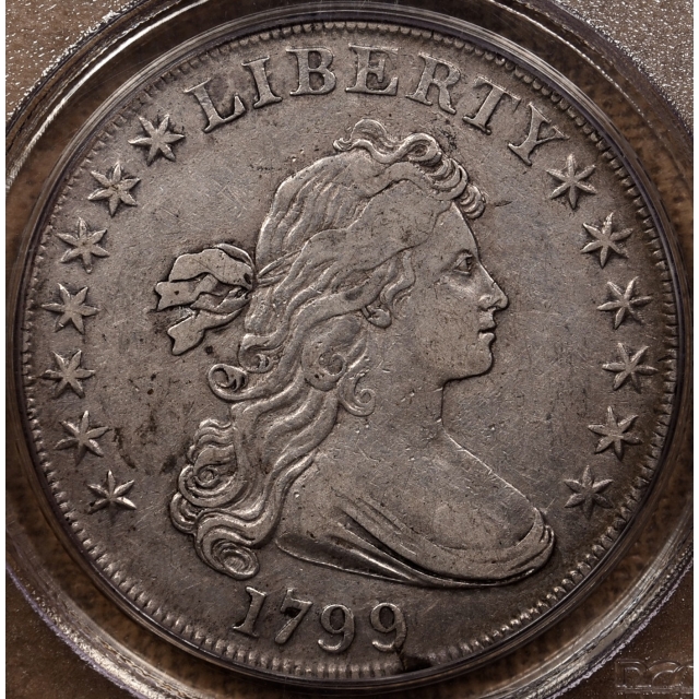 1799 B.5, BB.157 Draped Bust Dollar PCGS VF25 OGH CAC
