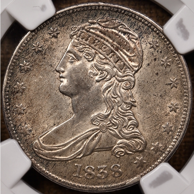 1838 GR-14 Capped Bust Half Dollar NGC MS61, Plate Coin From the Dick Graham Reference Collection