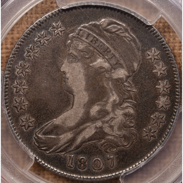 1807 O.113a Small Stars Capped Bust Half Dollar PCGS VF25 CAC