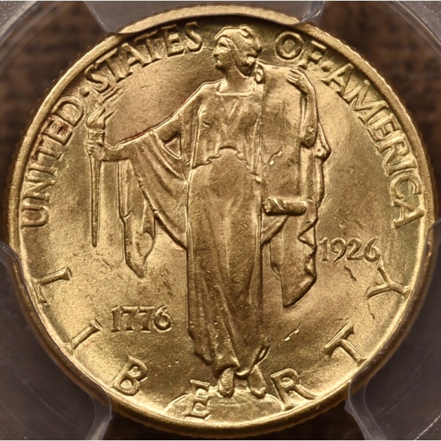 1926 Sesquicentennial $2.50 Gold Commemorative PCGS MS64+ CAC