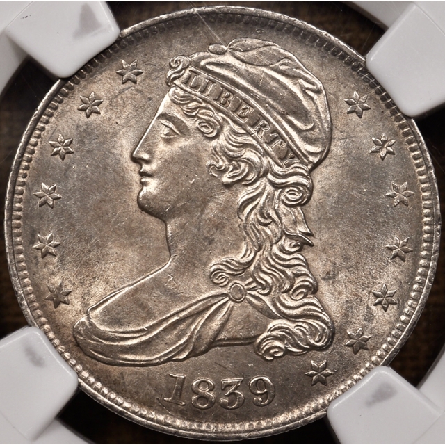 1839 GR-7 Capped Bust Half Dollar NGC MS61, From the Dick Graham Reference Collection