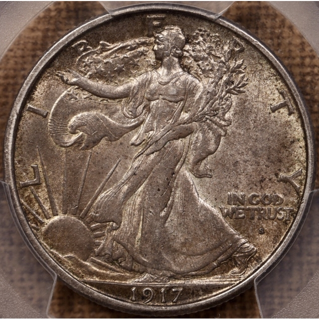 1917-S Obverse Walking Liberty Half Dollar PCGS AU58 CAC, TIAN collection