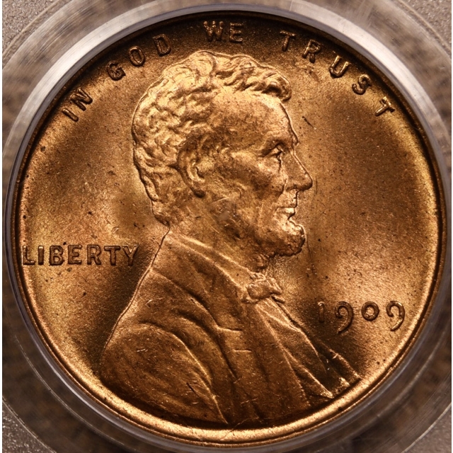 1909 VDB Lincoln Cent PCGS MS66 RD CAC