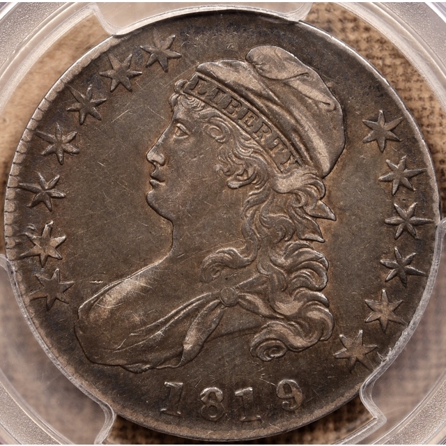 1819/8 O.104a R5 Large 9 Capped Bust Half Dollar PCGS XF40