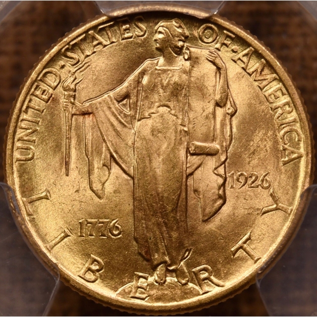 1926 $2.50 Sesquicentennial Gold Commemorative PCGS MS63