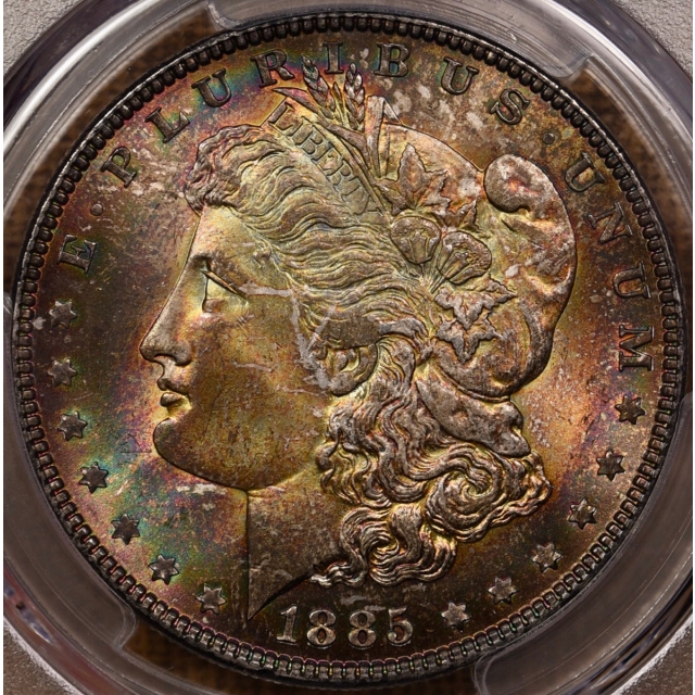 1885 Morgan Dollar PCGS MS65+ CAC C-O-L-O-R