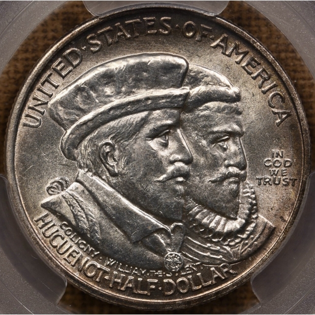 1924 Huguenot Silver Commemorative PCGS U92, ANACS Photo Cert, Sept. 1981