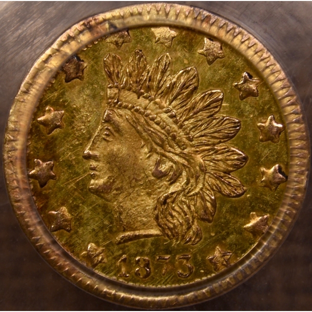 1873 BG-1051 50c California Fractional Gold PCGS MS63