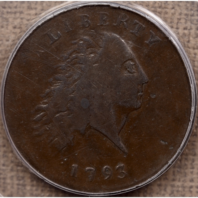 1793 S.3 Chain AMERICA Flowing Hair Large Cent PCGS F15 OGH