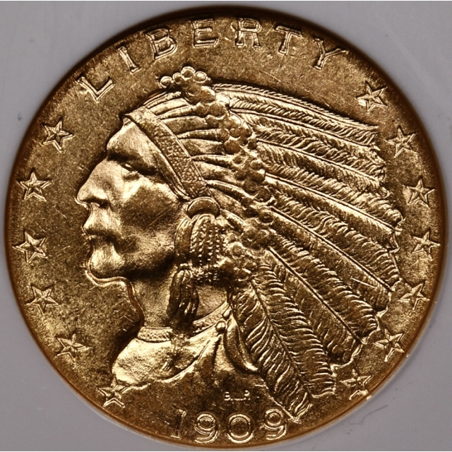 1909 $2.50 Indian Quarter Eagle NGC MS61