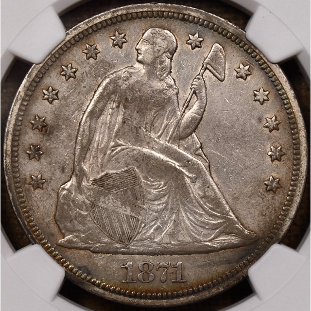 1871 Liberty Seated Dollar NGC XF45