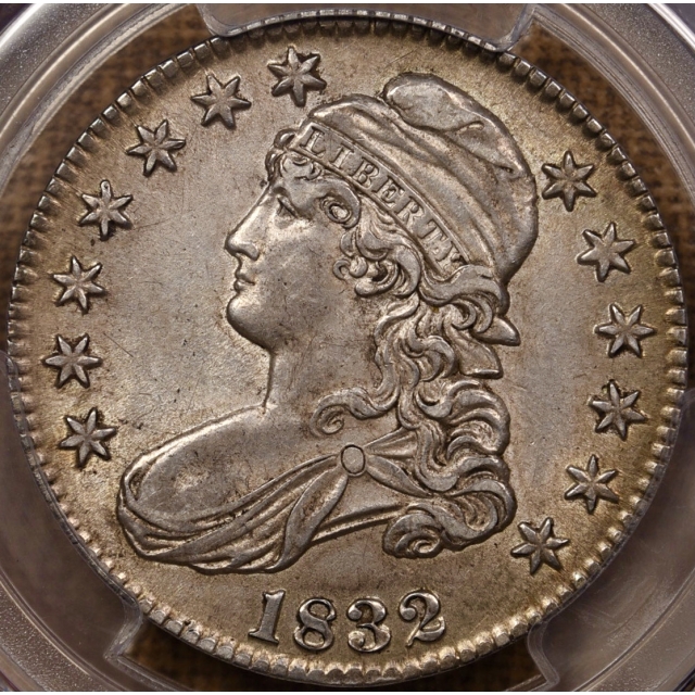 1832 O.103 Small Letters Capped Bust Half Dollar PCGS AU58 CAC