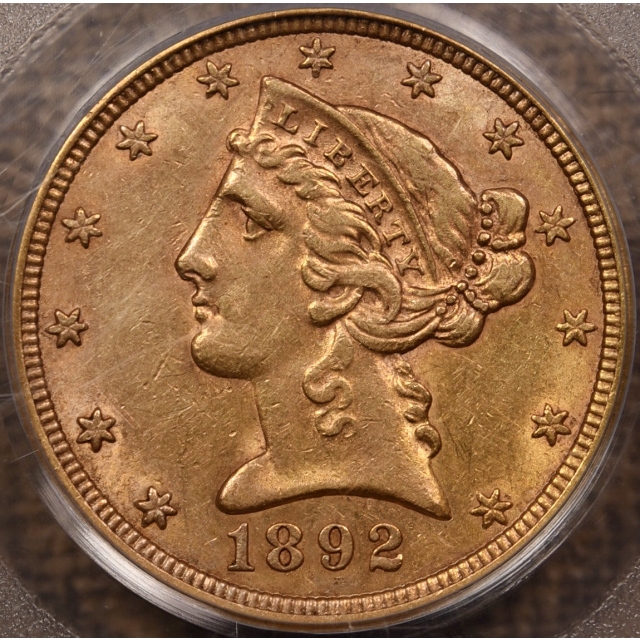 1892-S $5 Liberty Head Half Eagle PCGS XF45 OGH CAC