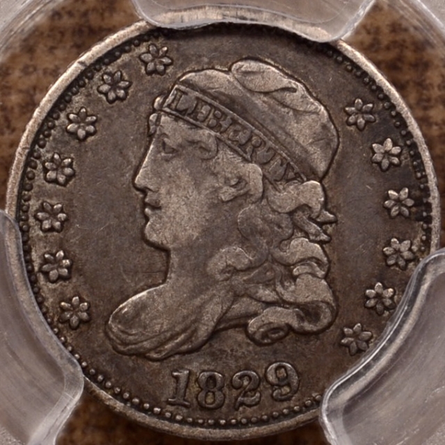 1829 LM-5 Capped Bust Half Dime PCGS VF25, Early Die State