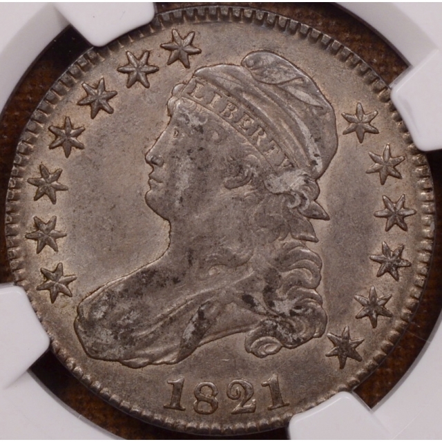 1821 O.104/O.104a Capped Bust Half Dollar NGC AU50 CAC