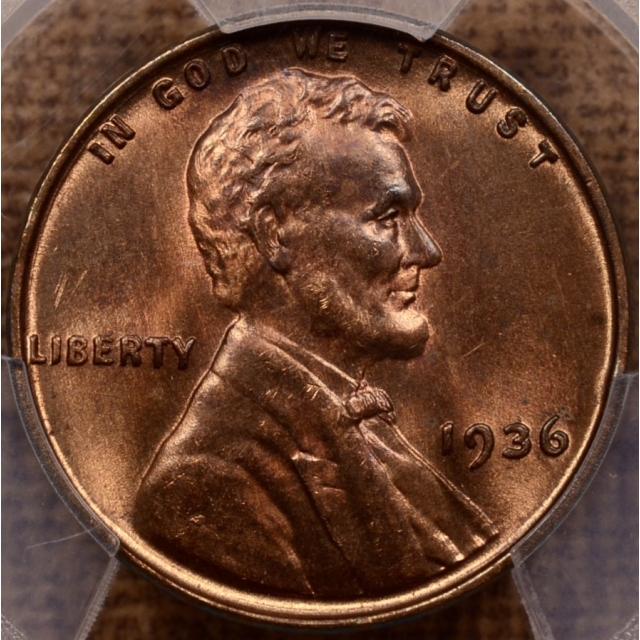1936 DDO Type 1 Lincoln Cent PCGS MS65RB (CAC)