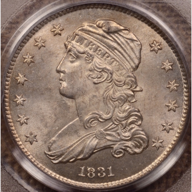 1831 B.1 Small Letters Capped Bust Quarter PCGS MS63 (CAC), from my Box of 20