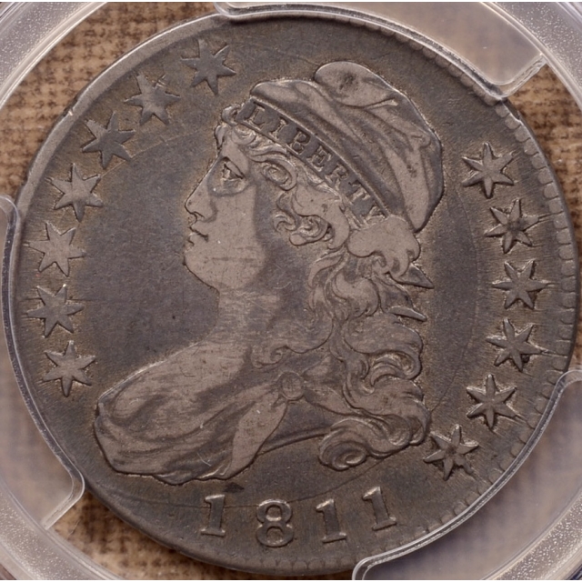 1811 O.104a Large 8 Capped Bust Half Dollar PCGS VF30