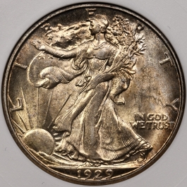 1929-D Walking Liberty Half Dollar old ANACS MS61, I grade 62 