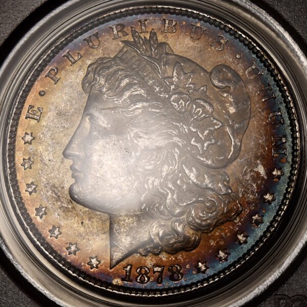 1878 VAM-12 8TF Morgan Dollar PCGS MS62 OGH Album Color! - Image 5