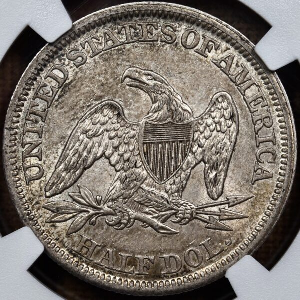 1843 WB-22 R4 Seated Liberty Half Dollar NGC AU58 CAC - Image 2