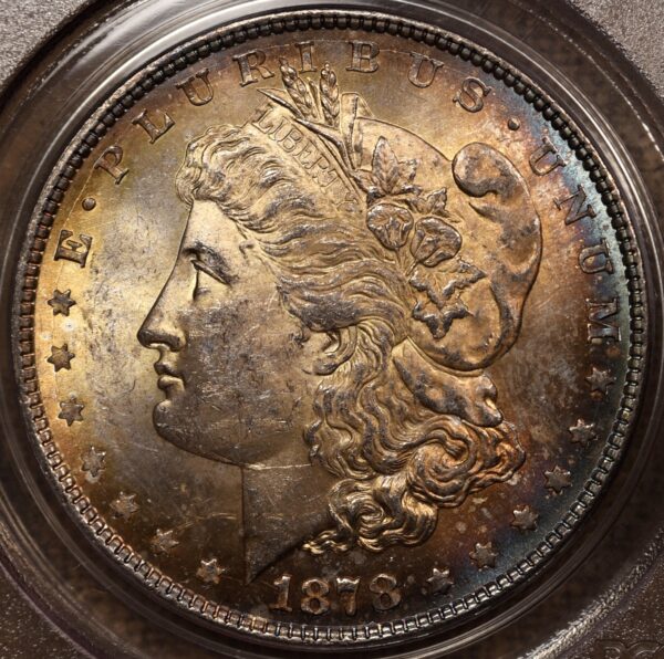 1878 VAM-12 8TF Morgan Dollar PCGS MS62 OGH Album Color! - Image 3