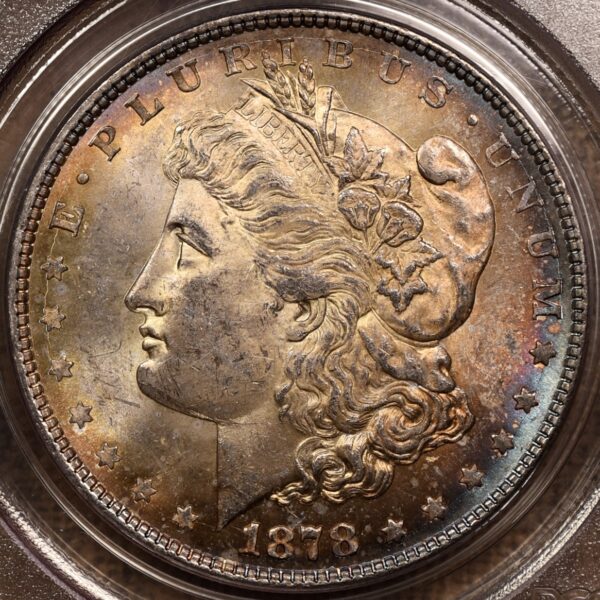 1878 VAM-12 8TF Morgan Dollar PCGS MS62 OGH Album Color! - Image 4