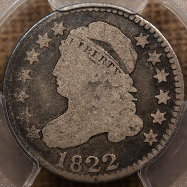 1822 JR-1 Capped Bust Dime PCGS G4 CAC