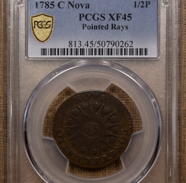 1785 Nova Constellatio 1/2P, C.3/B, W-1895 Pointed Rays PCGS XF45 - Image 4