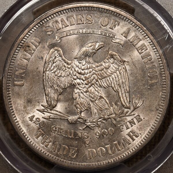 1876-S Trade Dollar PCGS MS63 CAC - Image 2