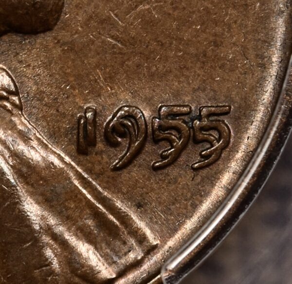 1955 Doubled Die Obverse Lincoln Cent PCGS AU58 CAC - Image 4