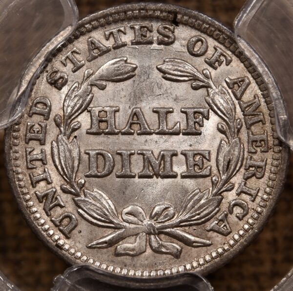 1851 Liberty Seated Half Dime PCGS MS64 CAC, ex. D.L. Hansen - Image 2