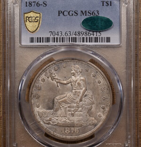 1876-S Trade Dollar PCGS MS63 CAC - Image 3