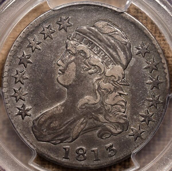 1813 O.108a R4 Capped Bust Half Dollar PCGS VF35 CAC, ex. Brunner