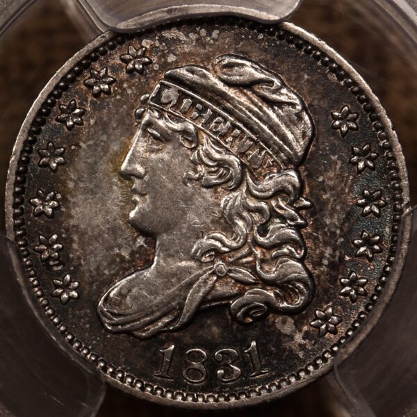 1831 LM-6 Capped Bust Half Dime PCGS AU58 CAC