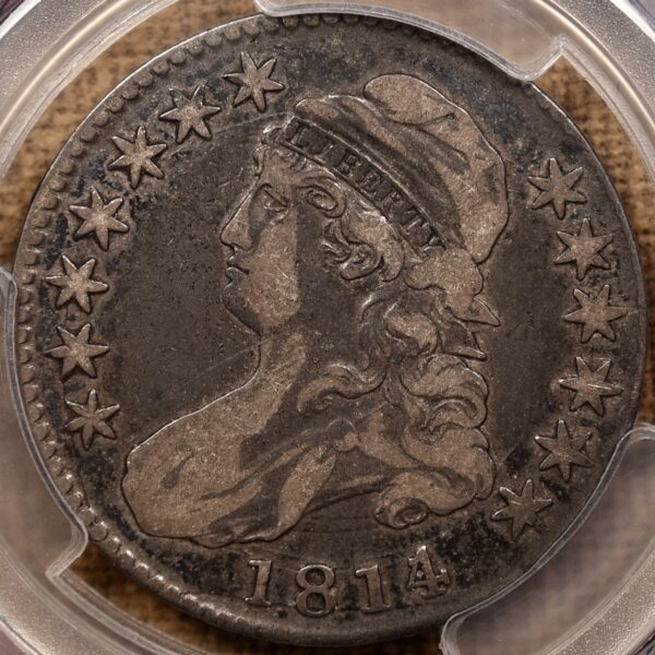 1814/3 O.101a Capped Bust Half Dollar PCGS VF20 CAC, ex. Brunner