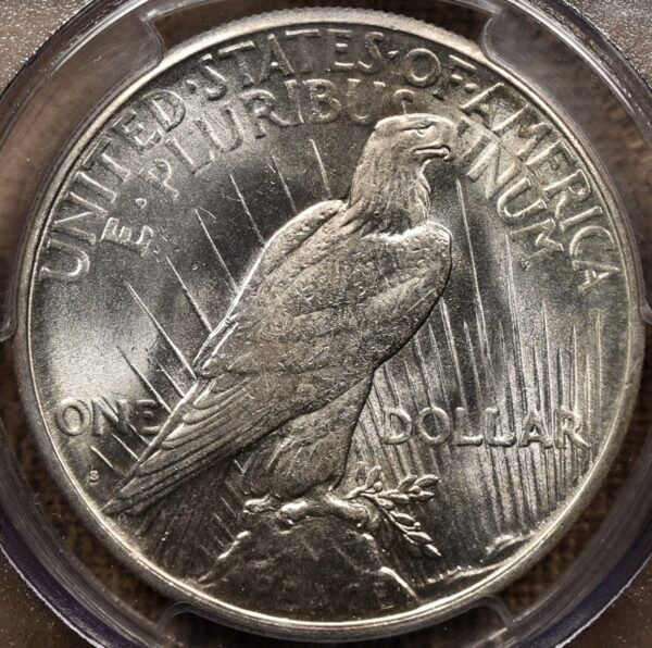 1922-S Peace dollar PCGS MS64+ CAC - Image 2