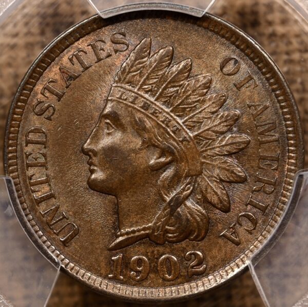 1902 Indian Cent PCGS MS64 BN