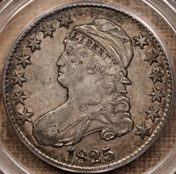 1825 O.102 Capped Bust Half Dollar PCGS XF40 CAC, ex. Brunner