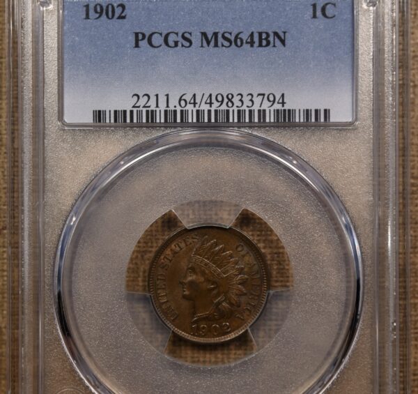 1902 Indian Cent PCGS MS64 BN - Image 3