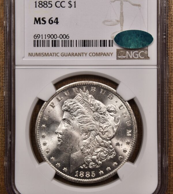 1885-CC Morgan Dollar NGC MS64 CAC - Image 3