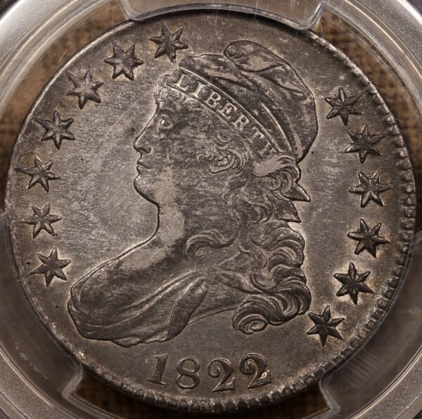 1822/1 O.101 Capped Bust Half Dollar PCGS AU50 CAC